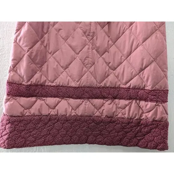 Vintage Eddie Bauer Goose Down Insulated Quilted House Robe Belted Coat Medium - Picture 8 of 9